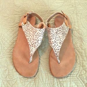 Leopard print sandals